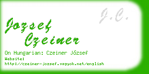 jozsef czeiner business card